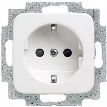 BUSCH JAEGER 2CKA002011A1888 - Tipo F - 2P+E - Blanco - IP20 - 250 V - 16 A