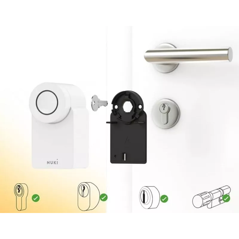 Nuki Smart Lock Go (2025) 221148 cerradura inteligente para puerta, Bluetooth, Wi-Fi y Matter
