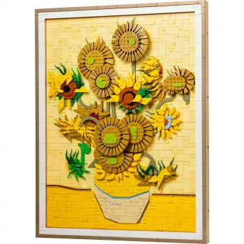 Set de mosaico de pared LEGO Art Vincent van Gogh Girasoles set de arte mural en mosaico 3D 2615 piezas 540×410×50 mm