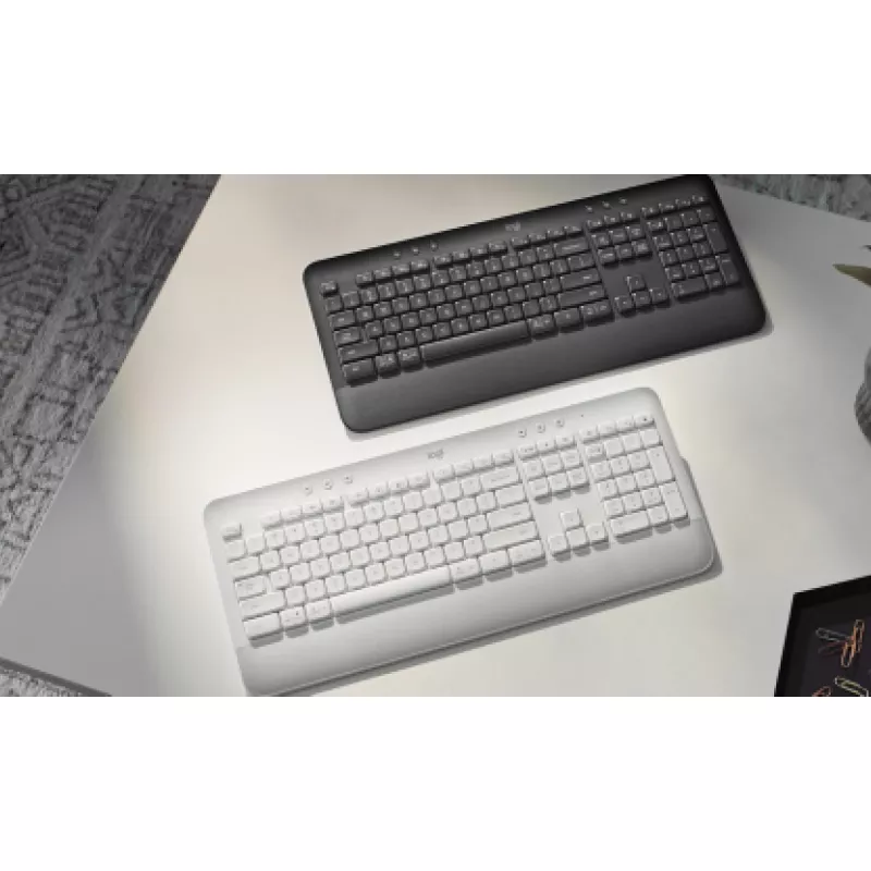 Logitech Signature K650 - Teclado - Inalámbrico - Bluetooth 5.1 - QWERTY - Español - Grafito (920-010917)