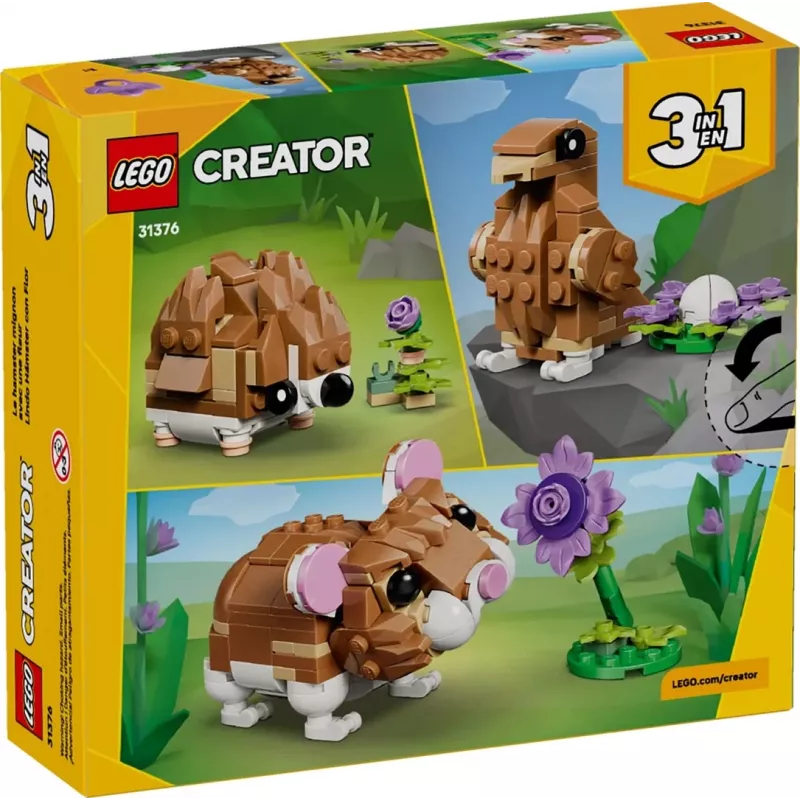 LEGO CREATOR 3 EN 1 31376 Hámster adorable con flor