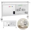 Separador de escritorio ergo office ER-301 W – panel de acero de 1116 mm de ancho con pizarra magnética, blanco, carga máx. 10 kg