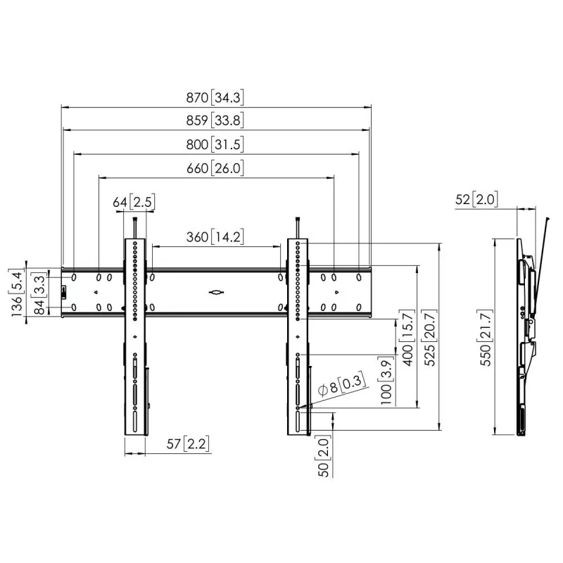 Vogels PFW 6810 soporte de pared para 55-80