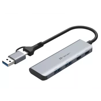 Adaptador TRACER A-5 USB Type-C a USB-A 2x USB-A + 2x USB-C