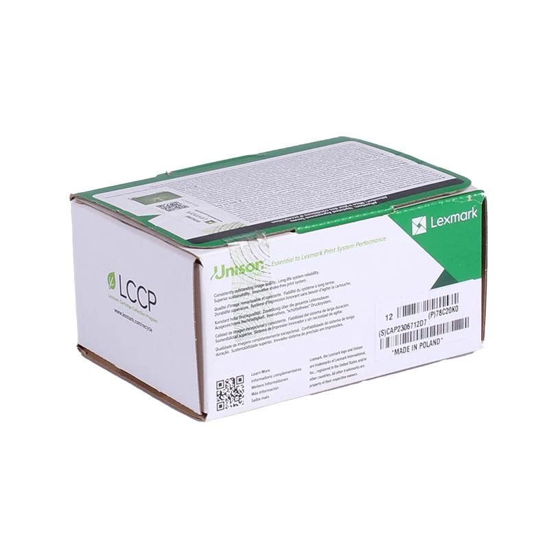 Cartucho de tóner Lexmark 78C20K0 1 ud. original negro