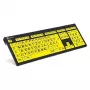 Logickeyboard XL Print NERO Office USB QWERTZ alemán negro amarillo