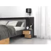 Mesita de noche Topeshop M2 ANTRACYT/ARTISAN 2 cajones antracita roble madera