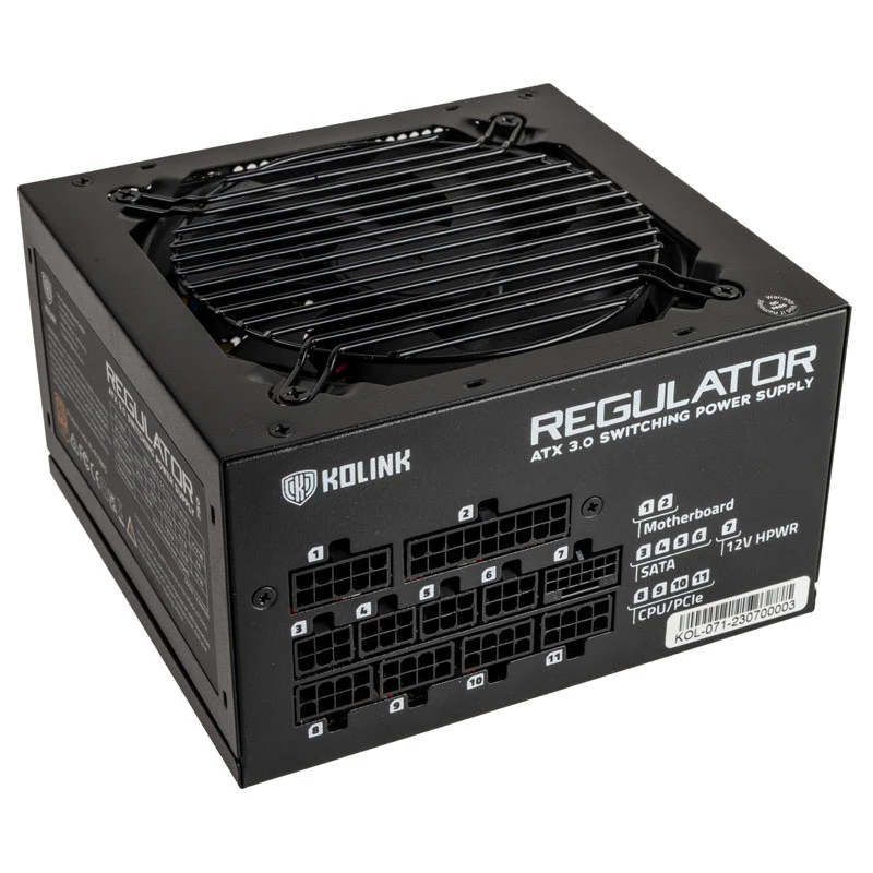 Fuente de alimentación Kolink Regulator 80 PLUS Gold, ATX 3.0, PCIe 5.0, modular - 750 vatios