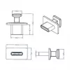 Tapa protectora de conector hembra USB Type-C DeLOCK 64015