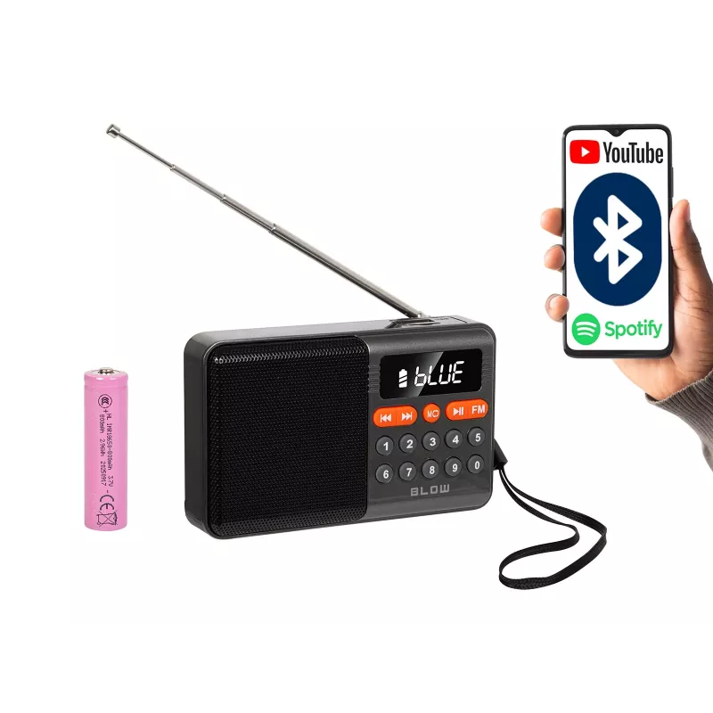 Radio analógica portátil AM/FM Bluetooth BLOW RA18 con sintonizador FM y conectividad Bluetooth