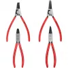 Knipex Juego de alicates para anillos de seguridad 4 piezas en bolsa enrollable 19-60mm