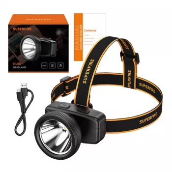 Linterna frontal Superfire HL55 150 lm USB-C 4 modos