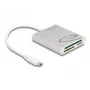 Lector de tarjetas DeLOCK 91005 USB 3.2 Gen 1 Type-C gris CF MMC MicroSD