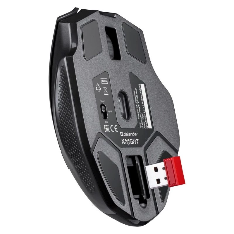 Ratón DEFENDER GM-885 KNIGHT RF WIRELESS 3200dpi 8P Negro