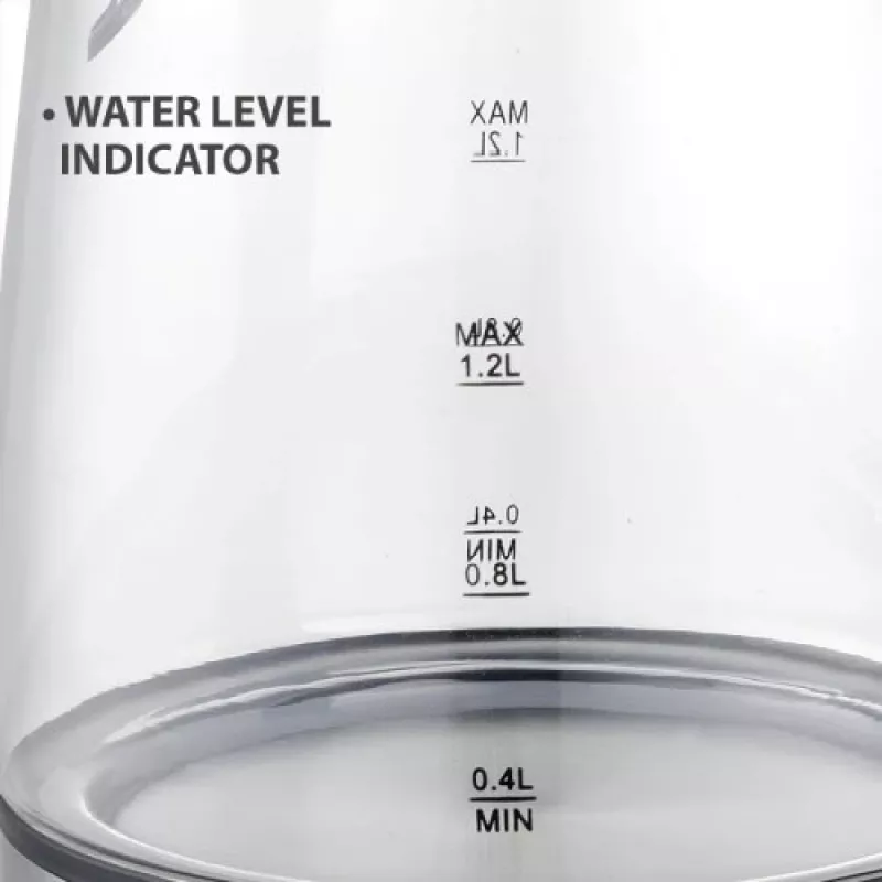 Maestro MR-062-BLACK hervidor eléctrico de cristal, 1630 W, 1,2 L
