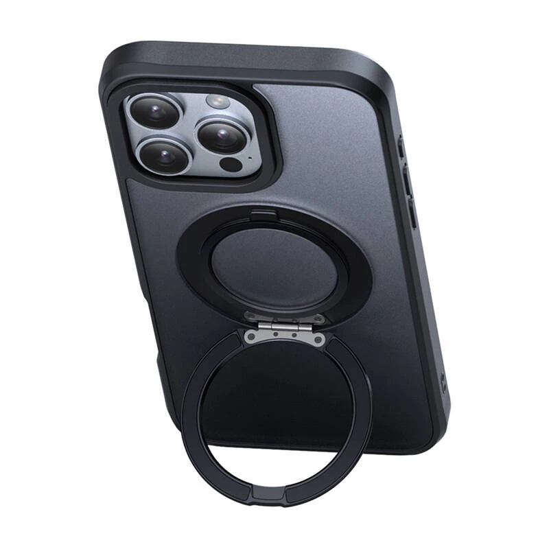 Funda protectora con MagSafe Mcdodo PC-4933 para iPhone 16 Pro Max con soporte integrado, negra