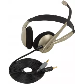 Auriculares Koss CS100 con cable on-ear con micrófono, negro/dorado