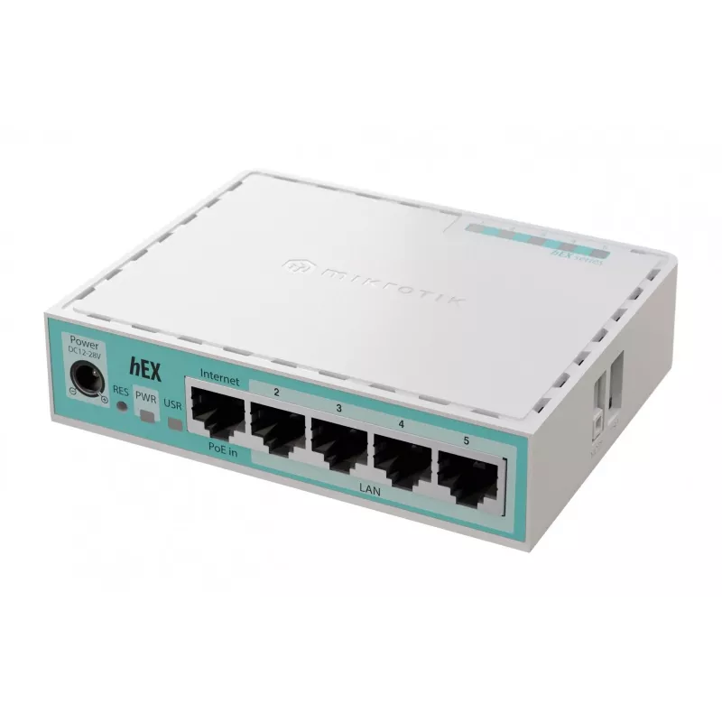Router con cable Mikrotik hEX Gigabit Ethernet blanco