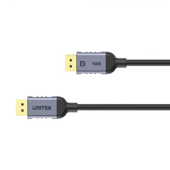 UNITEK C1628GY01-1.5M Cable DisplayPort Negro, Gris