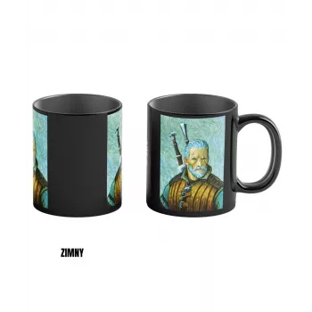 Taza con revelado por calor Good Loot The Witcher 3 Game Art Chronicles - Geralt & Vincent van Gogh 450 ml negra
