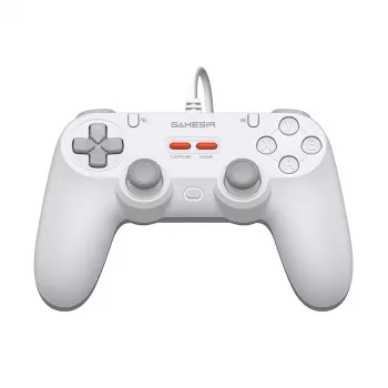 Mando gaming con cable GameSir T3 Lite WT blanco – mando con cable ergonómico, compatible con PC