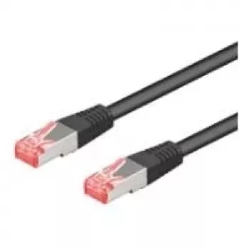 Wentronic Goobay Cable patch CAT 6a, S/FTP (PiMF), negro, 7,5 m - LSZH libre de halógenos, cobre (93853)