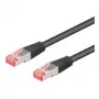 Wentronic Goobay Cable patch CAT 6a, S/FTP (PiMF), negro, 7,5 m - LSZH libre de halógenos, cobre (93853)