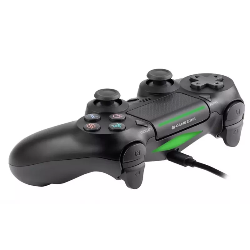 Mando con cable TRACER SHOGUN PRO negro — 16 botones, analógico/digital, cable de 1,5 m, vibración, PC/PS4/PS3