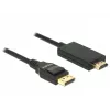 Adaptador de cable de vídeo DeLOCK 85318 DisplayPort a HDMI 3m negro