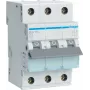 Hager MCN363. Corriente nominal: 63 A. Tipo: Característica C, Número de módulos (máx.): 3 módulos. Ancho: 52,5 mm, Profundidad: 70 mm, Altura: 83 mm (MCN363)