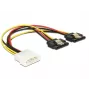 Cable de alimentación interno DeLOCK 85237 0,2 m Molex a 2 x SATA