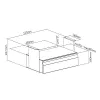 Cajón bajo escritorio MACLEAN MC-875 – bandeja de acero, para montaje bajo el escritorio, capacidad de carga hasta 5 kg