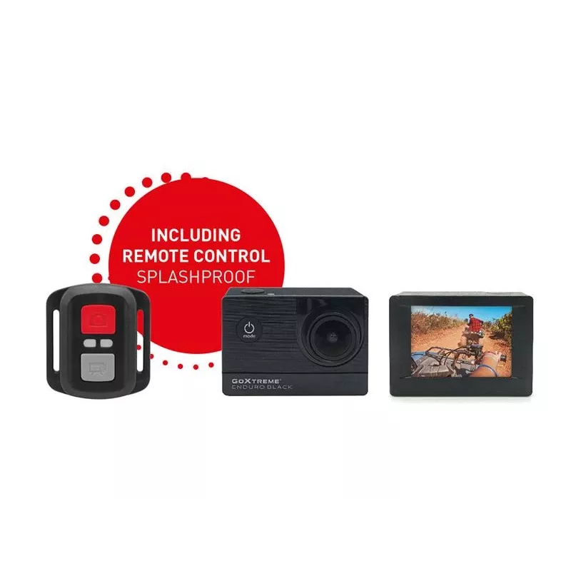Easypix GoXtreme Enduro negro - cámara de acción - montable - 4K / 30 fps - 8,0 MPix - Wi-Fi - sumergible hasta 30 m - negro