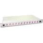 Caja de empalme de fibra óptica Lightwin, 24 fibras, 12x DLC multimodo, 50/125µm OM4 pigtail cajas de empalme (SPBOX 24G50 OM4 DLC)
