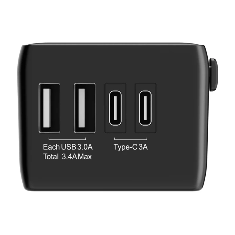 Adaptador de viaje BlitzWolf BW-TA1 4 en 1 con 2× conectores USB PD 20W