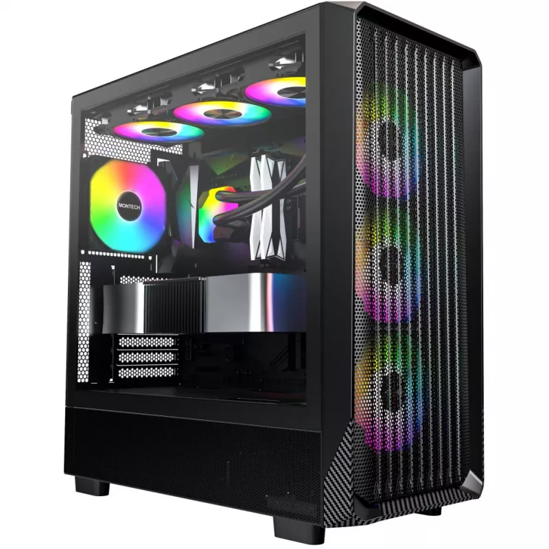 Caja de PC Montech X5 Midi Tower Negro ATX 3 ventiladores de 140 mm