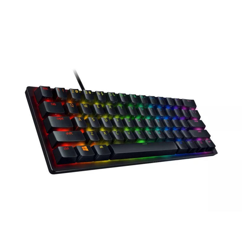 Teclado gamer Razer Huntsman Mini 60% Interruptor Opto-Mechanical Purple RGB LED NORD con cable