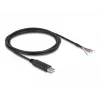 Cable adaptador DELOCK USB 2.0 Type-A a serie RS-485 2 m negro
