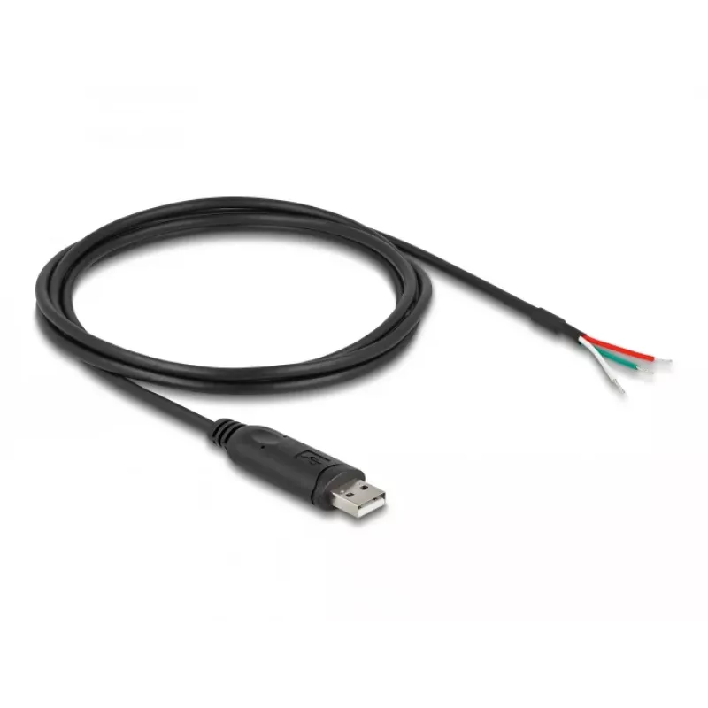 Cable adaptador DELOCK USB 2.0 Type-A a serie RS-485 2 m negro