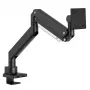 Maclean MC-968 Soporte de monitor de doble brazo con muelle de gas 17-57 27 kg Carga pesada Estable Totalmente articulado Soporte Máx VESA 200x200