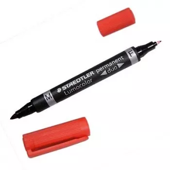 Rotulador permanente Staedtler Lumocolor Duo Punta fina/redonda Rojo