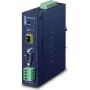 Convertidor Planet industrial RS-232 -422 -485 a IP - 1x COM - 1x 100Base-FX -SFP - 9-48VDC - -40-+75