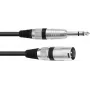 Cable adaptador XLR a jack de 6,3 mm Omnitronic 30225195 — 1 conector macho XLR a 1 jack de 6,3 mm