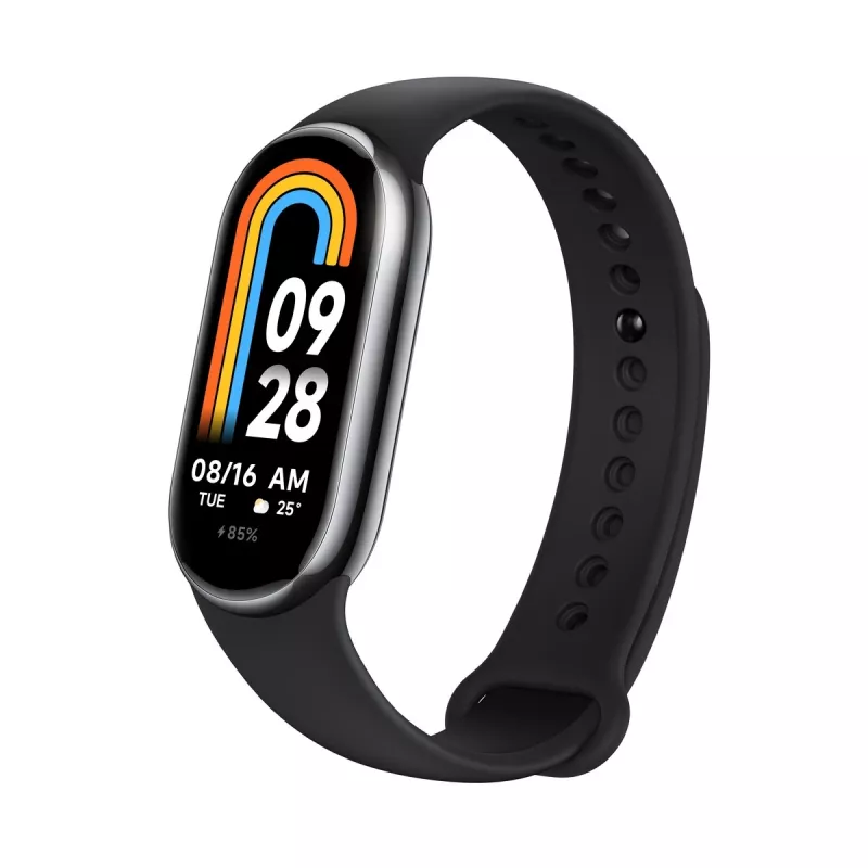 Xiaomi Smart Band 8 Negro, monitor de actividad, Bluetooth 5.1, 190mAh, 1,62 pulgadas, 5 ATM, acelerómetro, sensor PPG, giroscopio