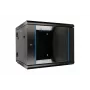 Extralink Caja rackmount 9U 600x600 AZH negro montada en pared, tipo oscilante