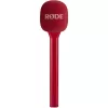 Micrófono de entrevistas portátil Rode Interview GO – Rojo (compacto, de mano, plug-and-play)