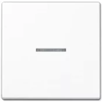 Interruptor de luz JUNG A 590 KO5 WW — pulsador 1 gang, duroplast blanco, 55×55 mm