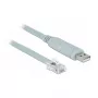 Cable serie DeLOCK 63920 USB 2.0 Type-A RJ45 gris 0,5 m