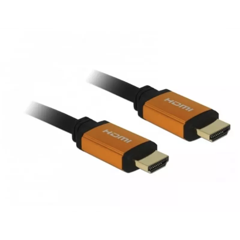 Cable HDMI DeLOCK 85727 1m tipo A macho a macho negro dorado