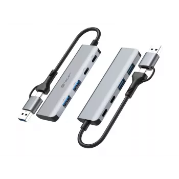 Adaptador TRACER A-5 USB Type-C a USB-A 2x USB-A + 2x USB-C
